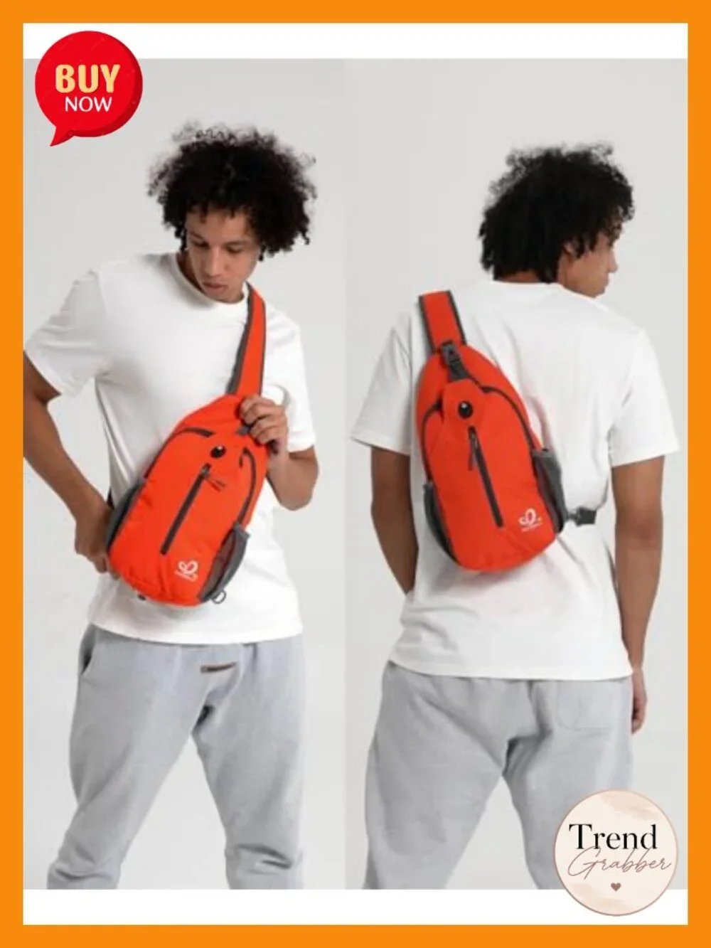 Waterproof Crossbody Sling Backpack with Multi-Compartment Storage for Travel